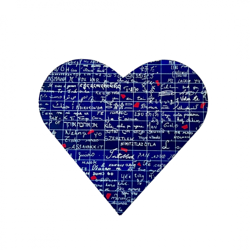Magnet coeur en bois