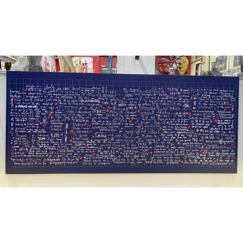 toile mur des je t'aime