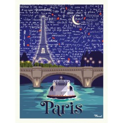 Affiche PARIS "Paris by night" x Marcel